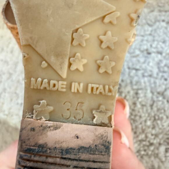 Jimmy Choo Porter Cork Wedge Sandals Size 35 (Women’s US 5) - Picture 2 of 12